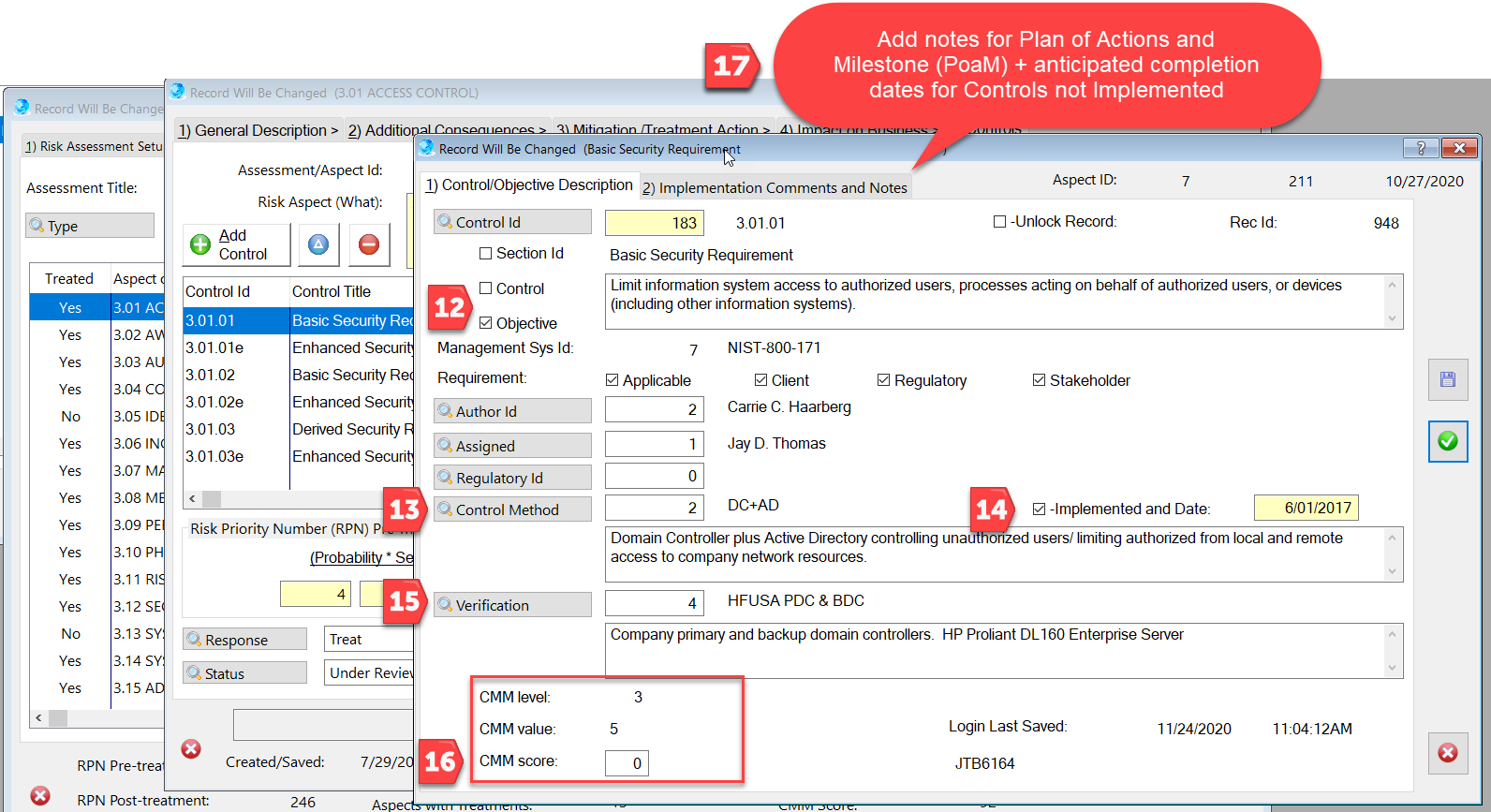 RA4Nist-800-171-AspectForm-AspectControls